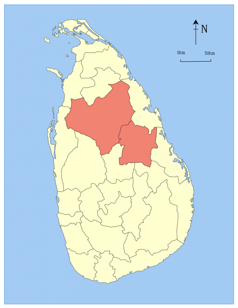 North Central Province map
